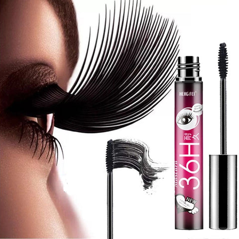 ︵4D Smudge-proof Mascara Waterproof Eyelash Fiber Black Ink