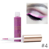 10 Colors Glitter Liquid Eyeliner Easy to Wear Waterproof Sequins Liquid Eyeliner Metal Shiny Eye Liner Makeup