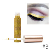 10 Colors Glitter Liquid Eyeliner Easy to Wear Waterproof Sequins Liquid Eyeliner Metal Shiny Eye Liner Makeup