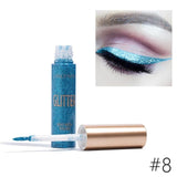 10 Colors Glitter Liquid Eyeliner Easy to Wear Waterproof Sequins Liquid Eyeliner Metal Shiny Eye Liner Makeup