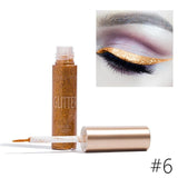10 Colors Glitter Liquid Eyeliner Easy to Wear Waterproof Sequins Liquid Eyeliner Metal Shiny Eye Liner Makeup