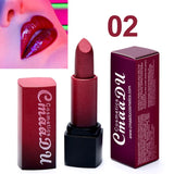 CmaaDu 1Pc Shimmer Diamond Color Metallic moisturizing Lipstick !