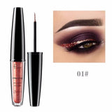 ☌ 16 Color Liquid Eyeliner Shimmer Metallic Eyes Makeup