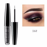 ☌ 16 Color Liquid Eyeliner Shimmer Metallic Eyes Makeup