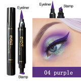 ☌ Evpct  2 In1 Liquid Glitter Eyeliner Stamp