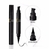 ☌ 1 Pcs 2-in-1Double-Headed Seal Black Eyeliner Triangle Seal Eyeliner
